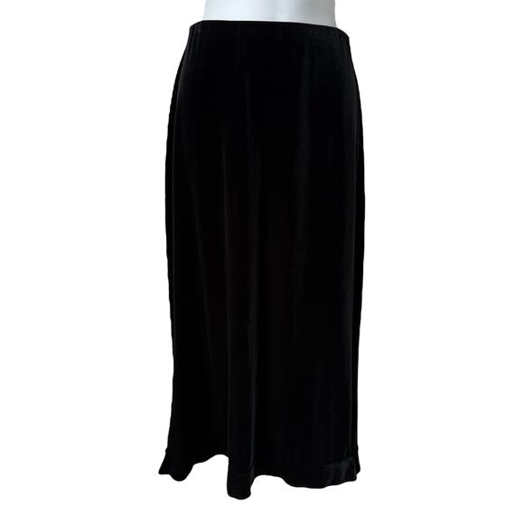 Black Velvet Maxi Skirt Womens Small Goth Witchy Whimsigoth Y2K Vamp Grunge Glam - Picture 1 of 8